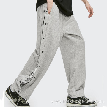 OEM Loose Casual Print Snap Buttons Pants Wholesale